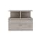 Tuhome Adele Floating Nightstand with Drawer and Open Storage Shelves- Light Gray MLZ9408 - alternate 4